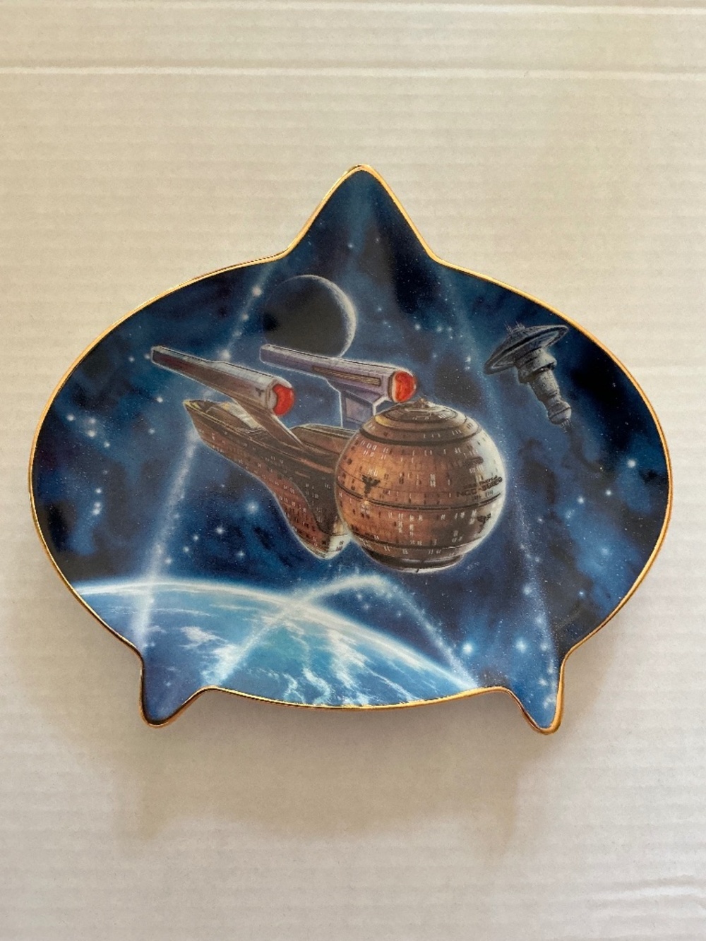 Star Trek  Hamilton Collector Plate All Good Things USS Pasteur Delta